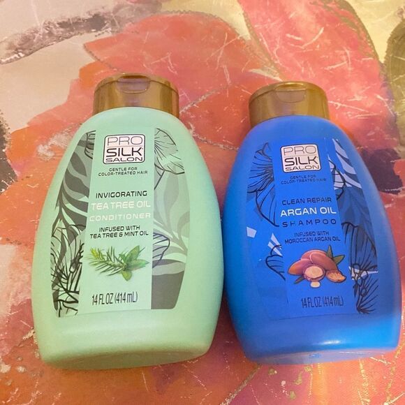 🎉Pro Silk Salon Argan Oil Shampoo & Tea Tree  & Mint Oil Conditioner 1… - Picture 7 of 8